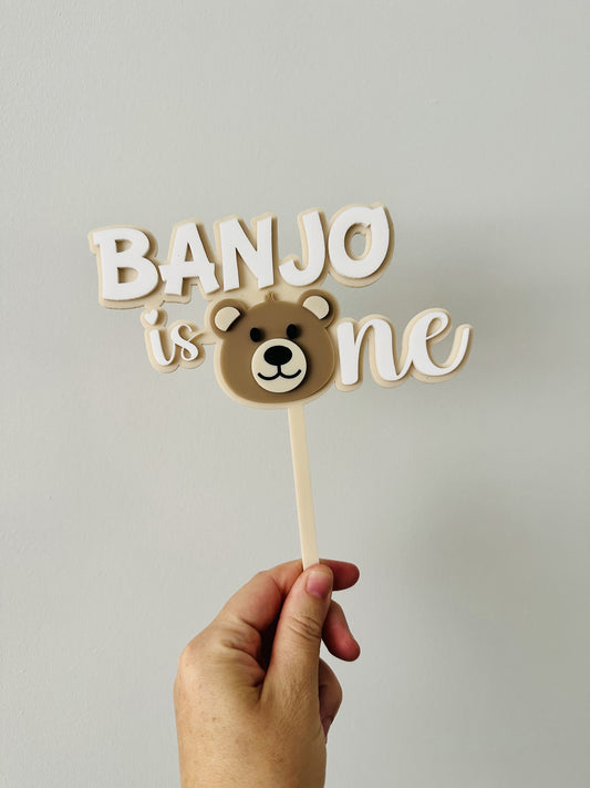 First Birthday Bear cake Topper