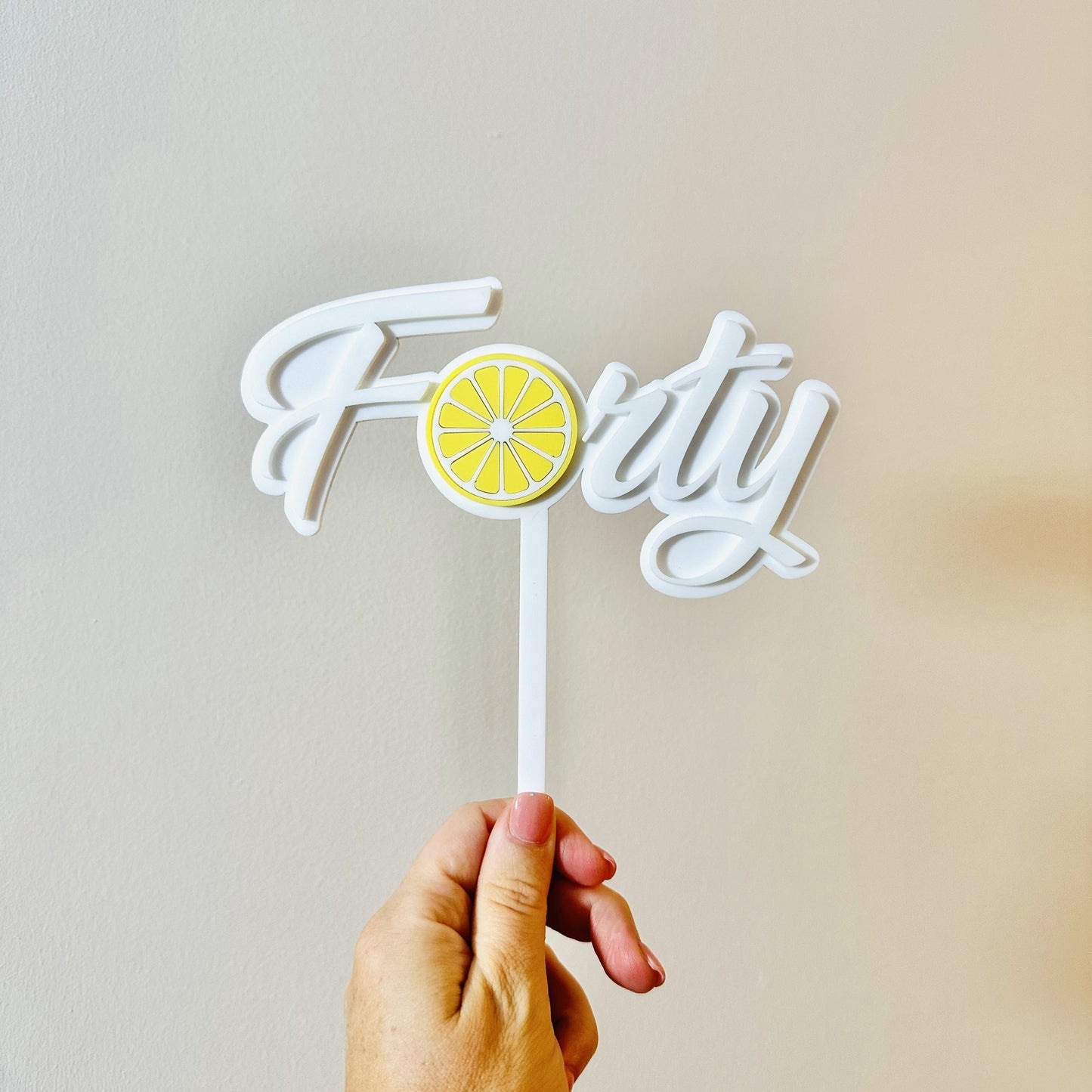 40th Birthday Lemon Cake Topper