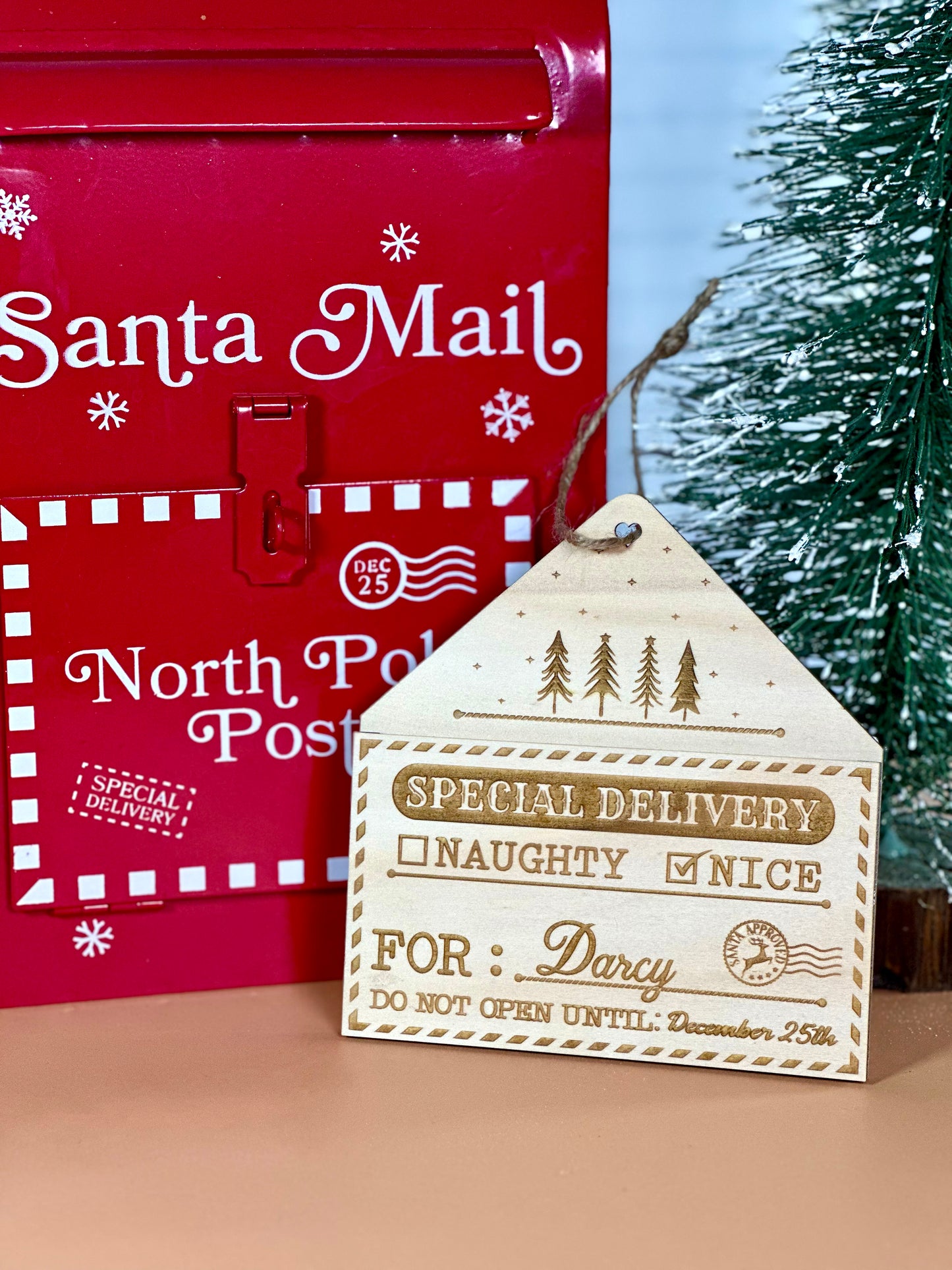 Personalised, Christmas Ornament Envelopes for Letters to Santa, Christmas Ornament