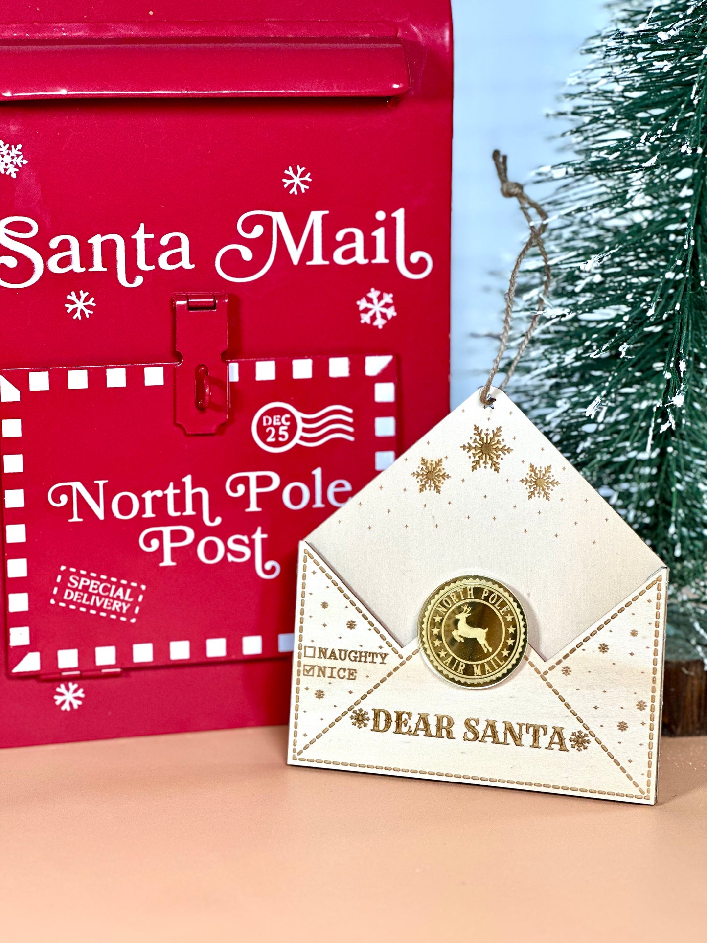 Christmas Ornament Envelopes for Letters to Santa, Christmas Ornament