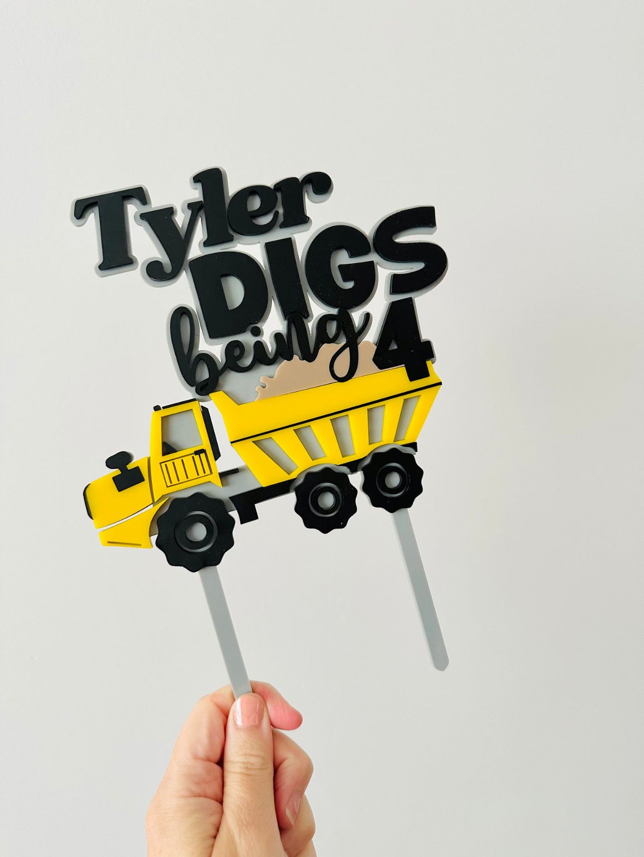 Construction Truck Birthday Topper