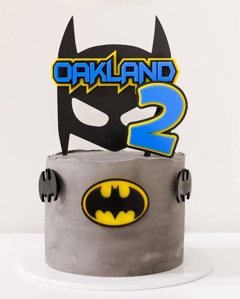 Bat Man Superhero Cake and Full Party Set