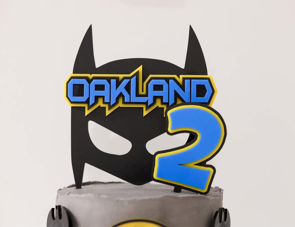 Bat Man Superhero Cake and Full Party Set