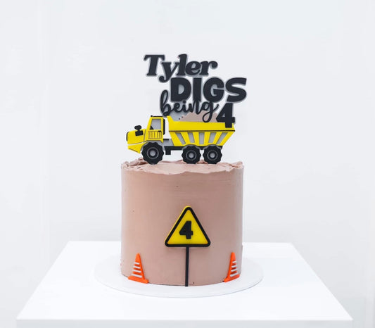 Construction Truck Birthday Topper