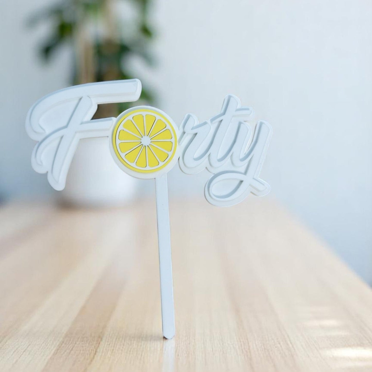 40th Birthday Lemon Cake Topper