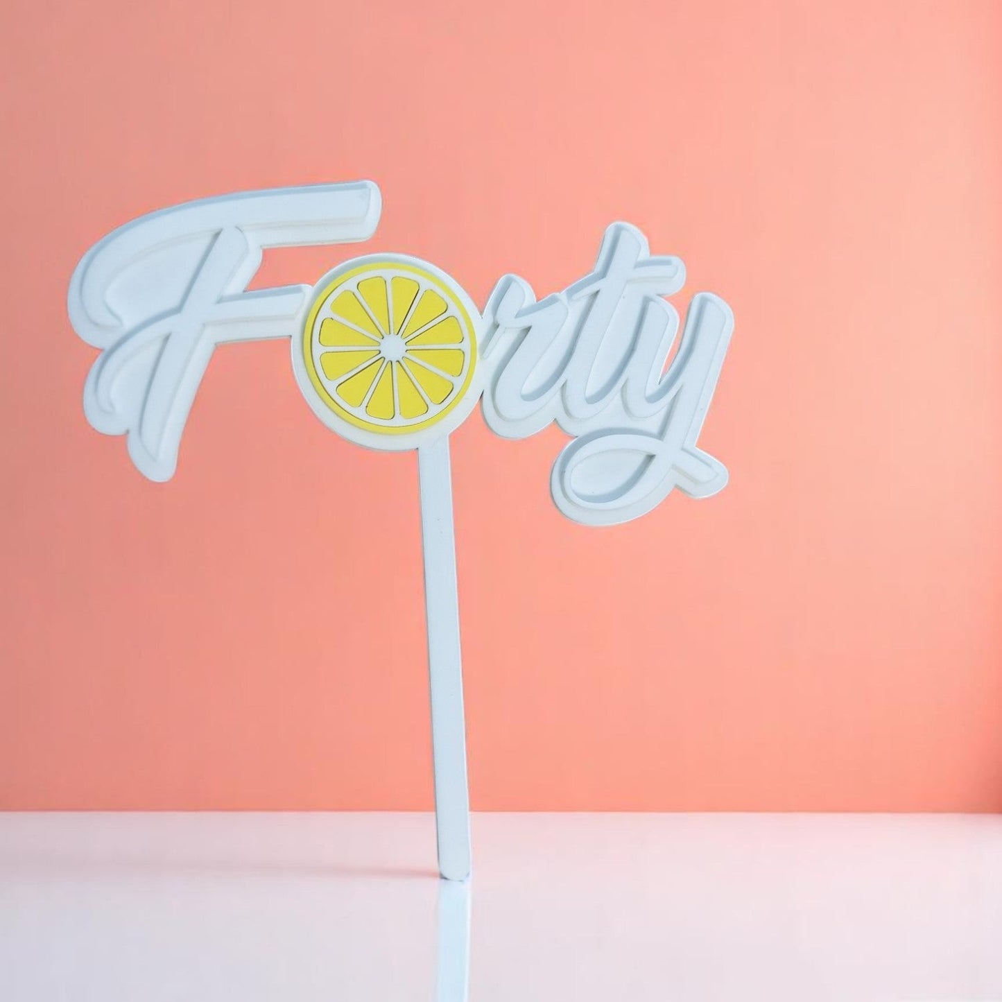 40th Birthday Lemon Cake Topper