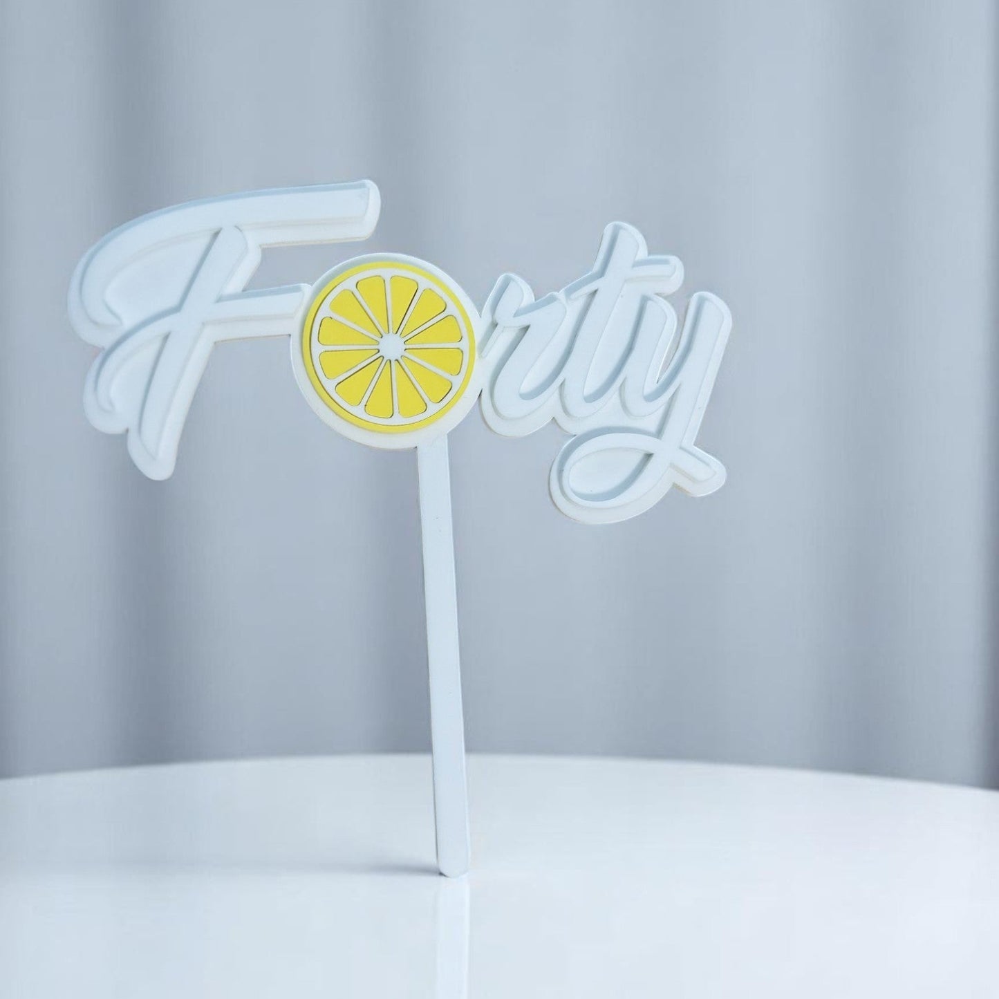 40th Birthday Lemon Cake Topper