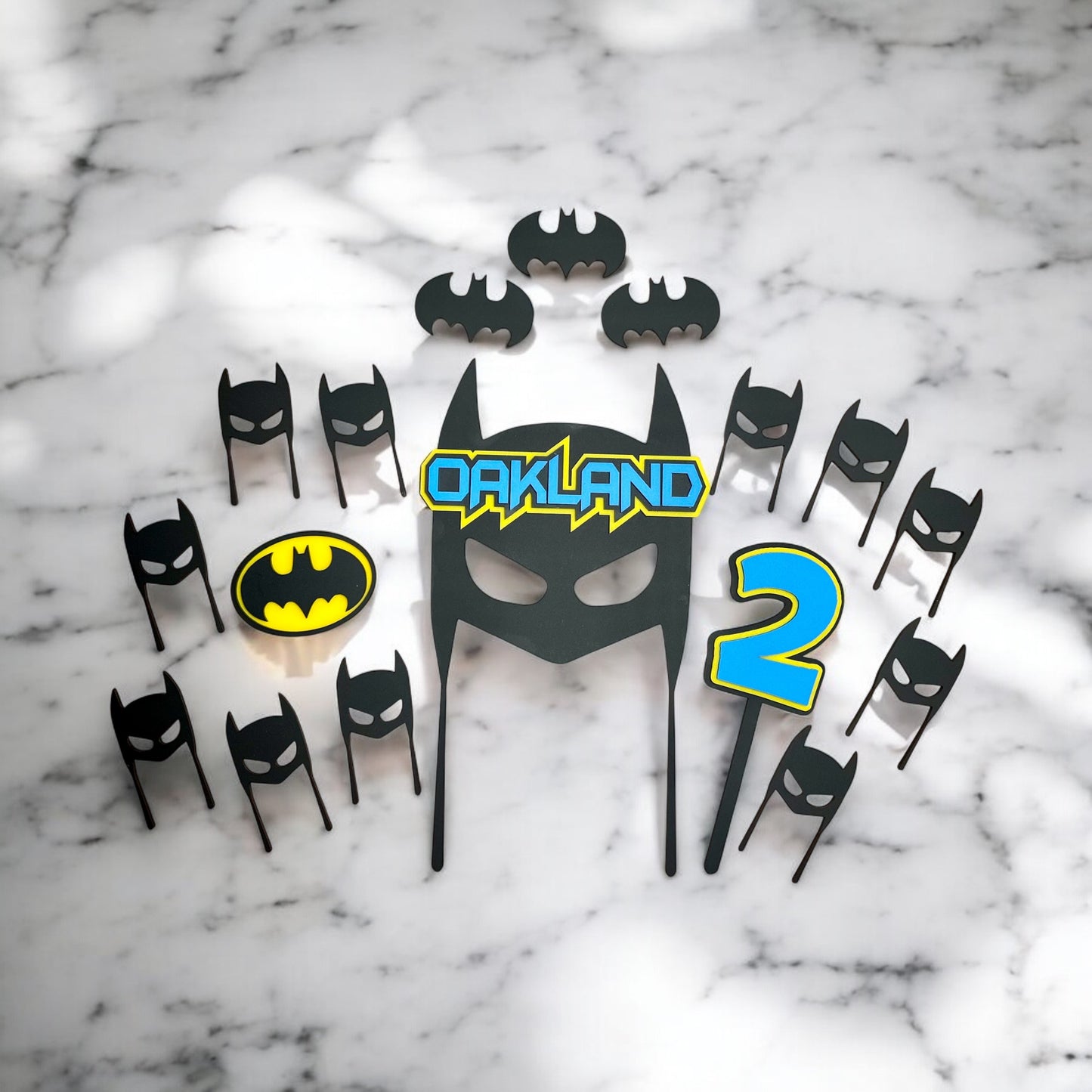 Bat Man Superhero Cake and Full Party Set