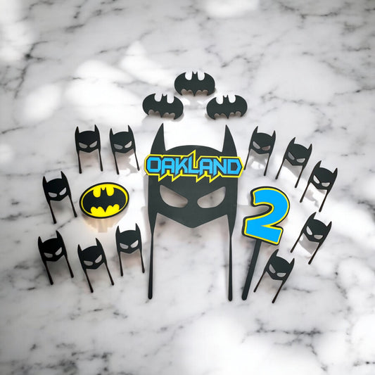 Bat Man Superhero Cake and Full Party Set