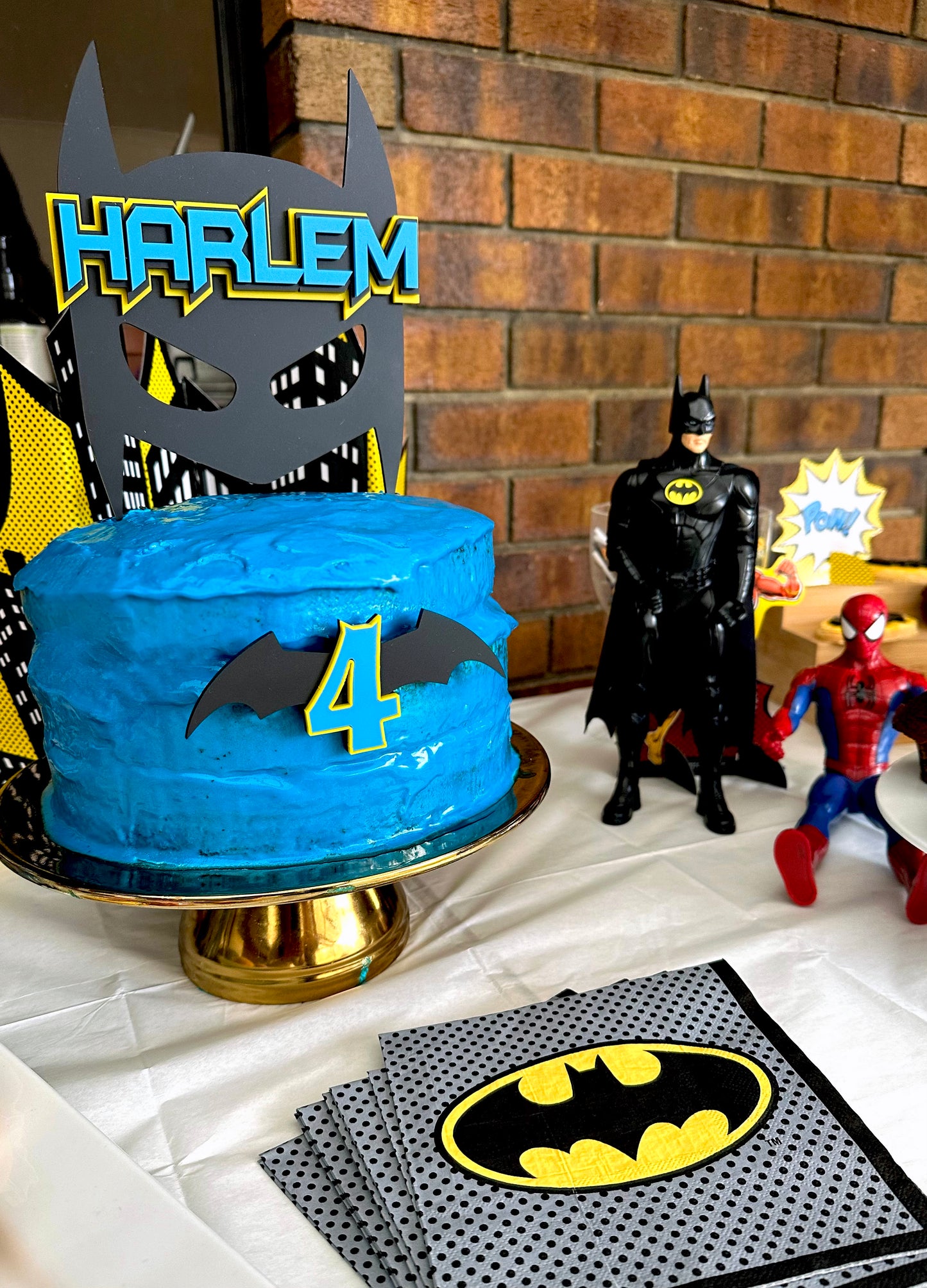 Bat Superhero Cake Topper