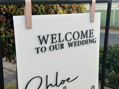 Elegant Modern Rectangle Wedding Signage