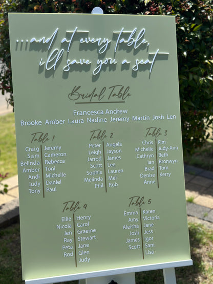 Acrylic Wedding Seating Chart