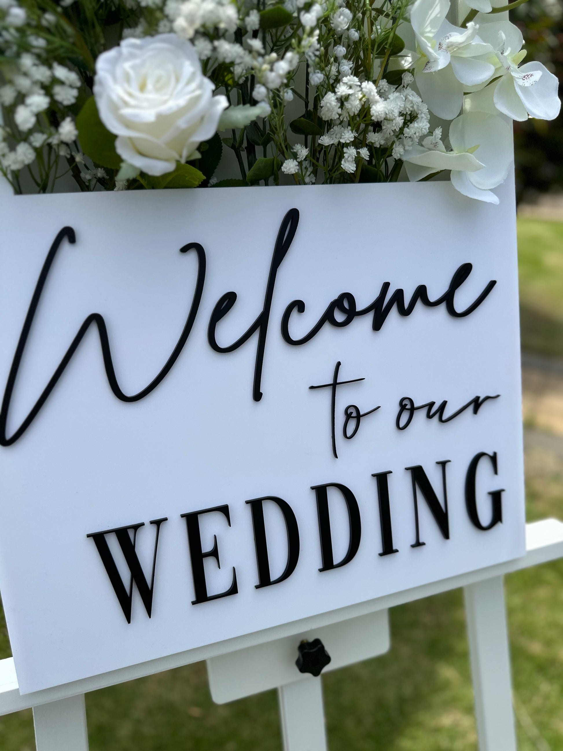 Wedding Signage With Flowers