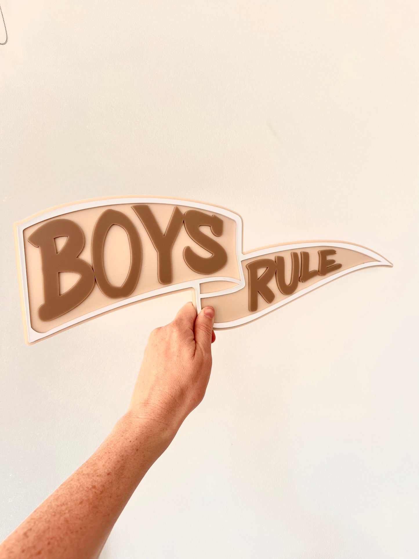 Boys Rule Wall Pendant