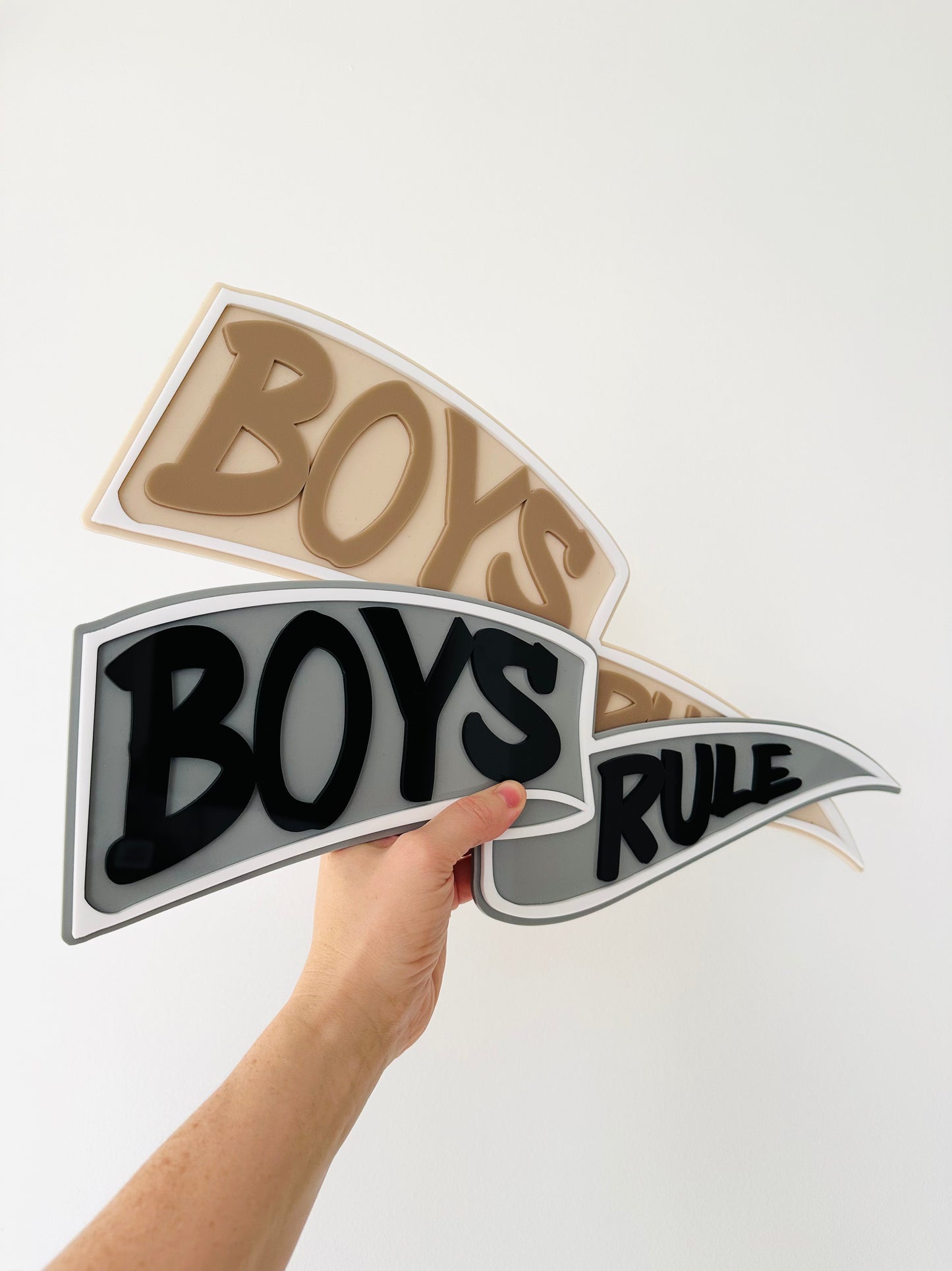 Boys Rule Wall Pendant