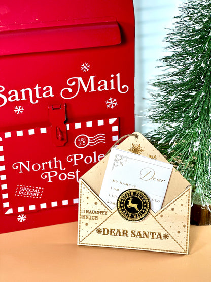 Personalised, Christmas Ornament Envelopes for Letters to Santa,  Christmas Ornament