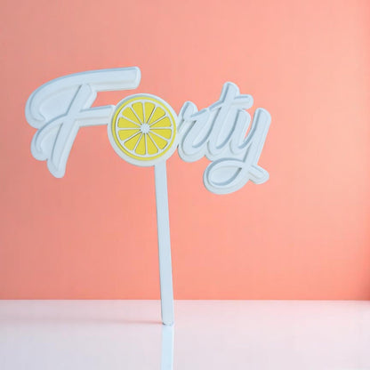 40th Birthday Lemon Cake Topper
