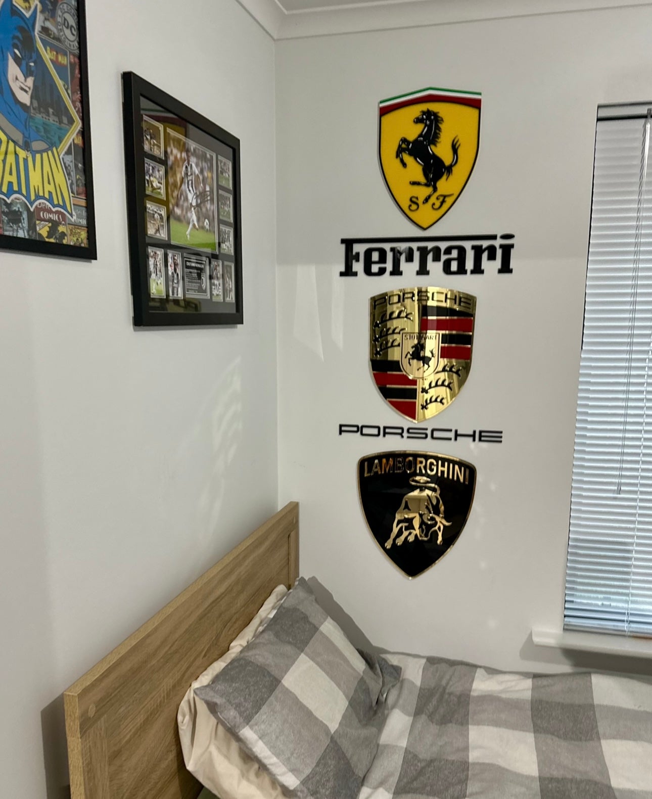 Acrylic Porsche Logo Wall Art for Bedroom Pool Room Man Cave or Bar Room