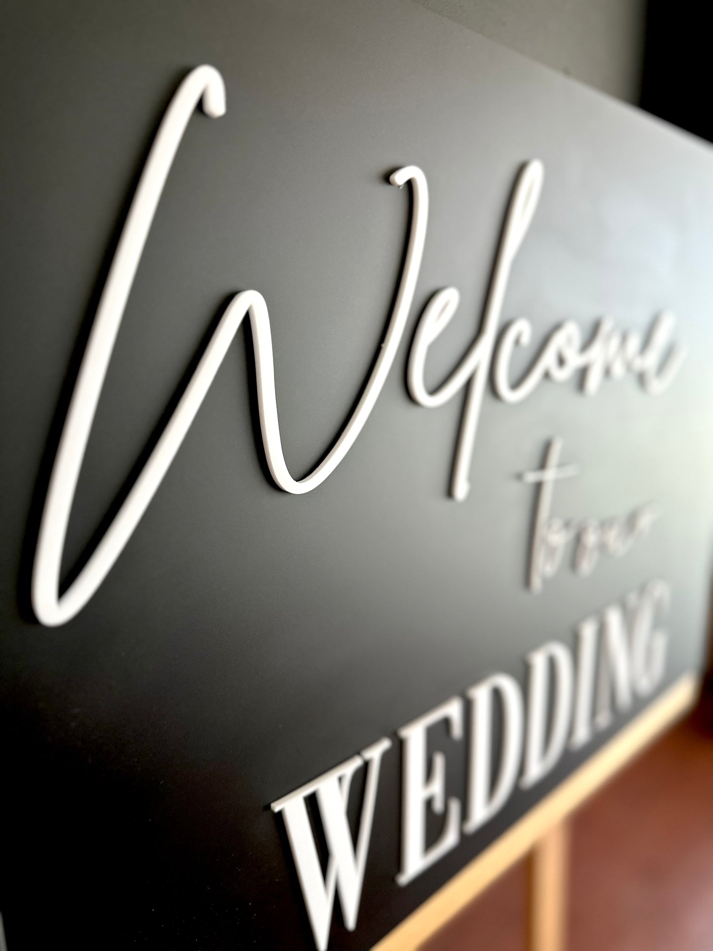 Wedding Signage With Flowers