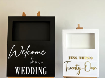 Wedding Signage With Flowers