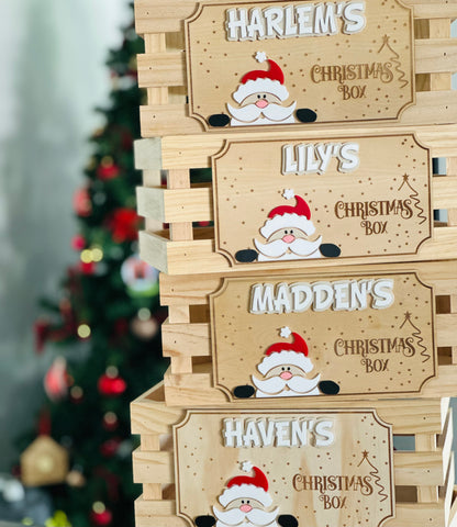 Personalised Christmas Eve Crate Plaque