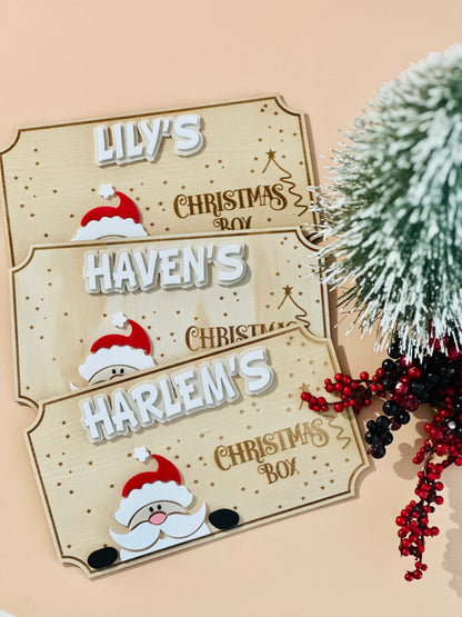 Personalised Christmas Eve Crate Plaque