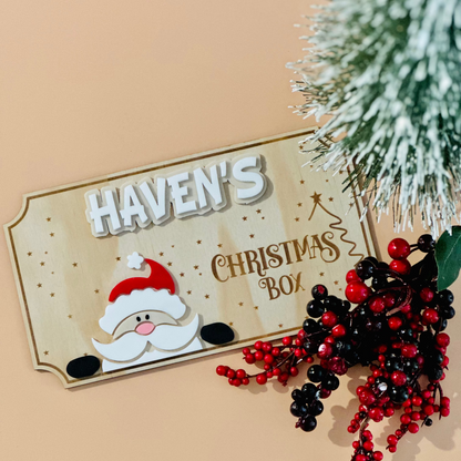 Personalised Christmas Eve Crate Plaque