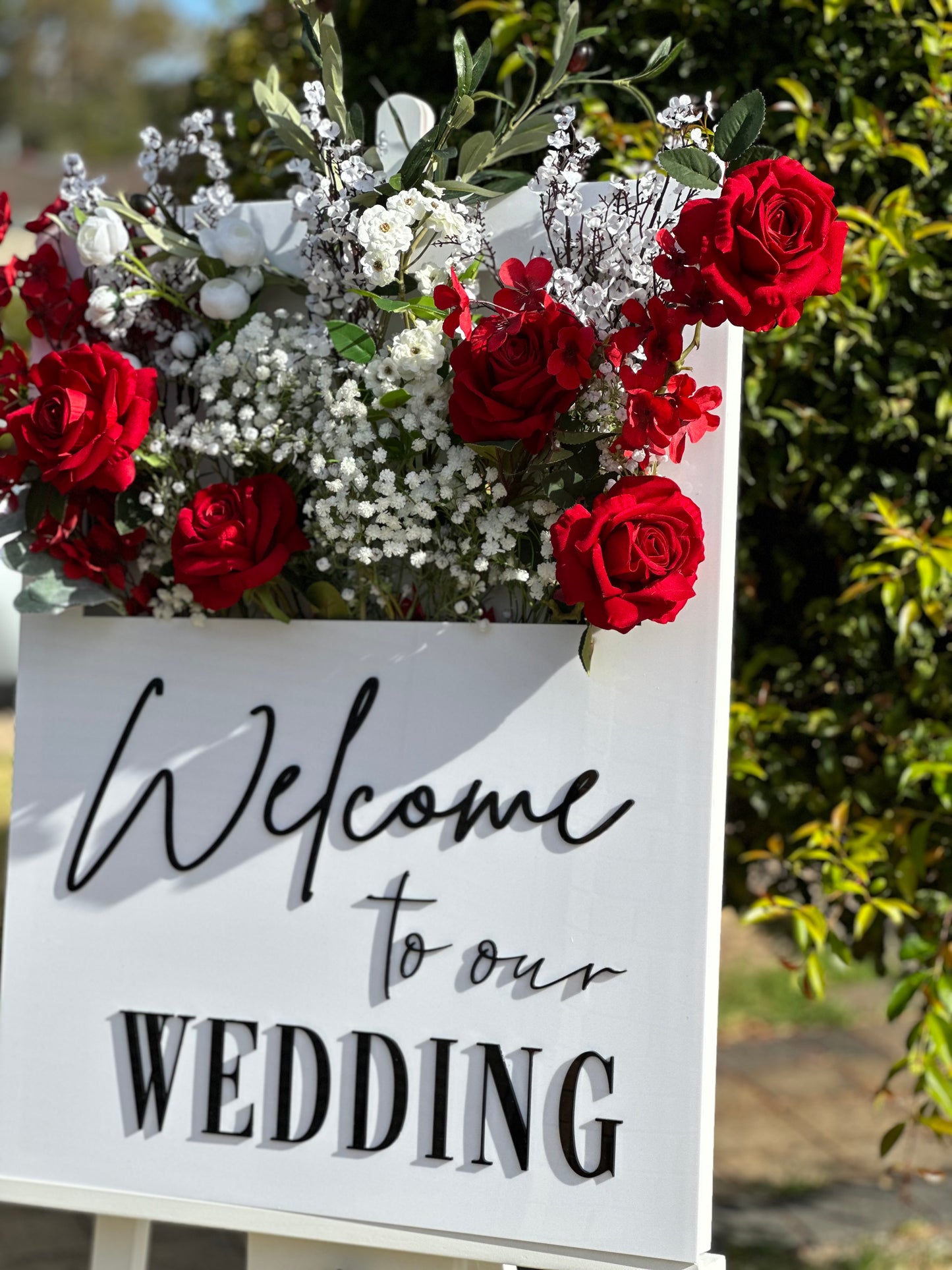 Wedding Signage With Flowers