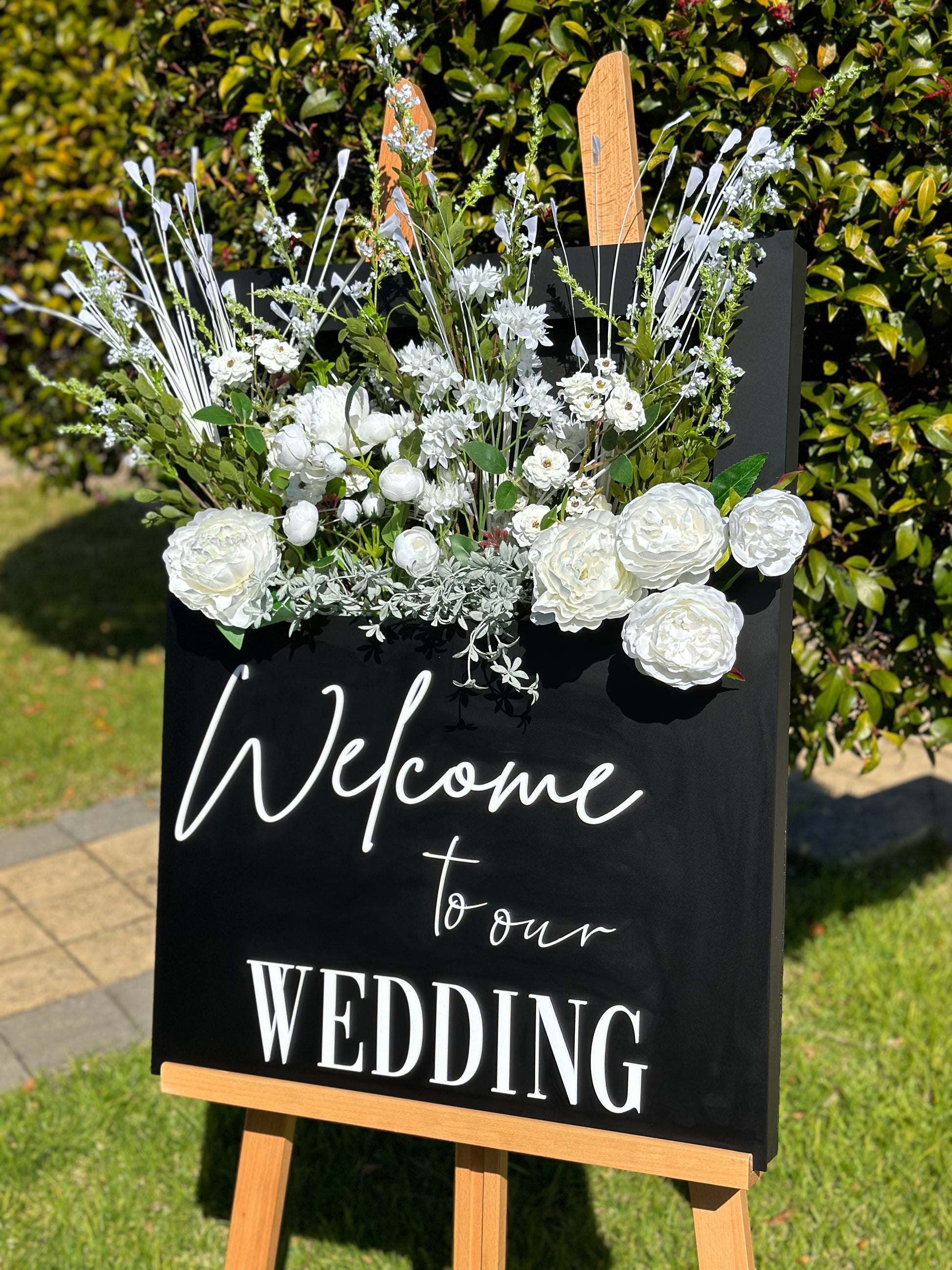 Wedding Signage With Flowers