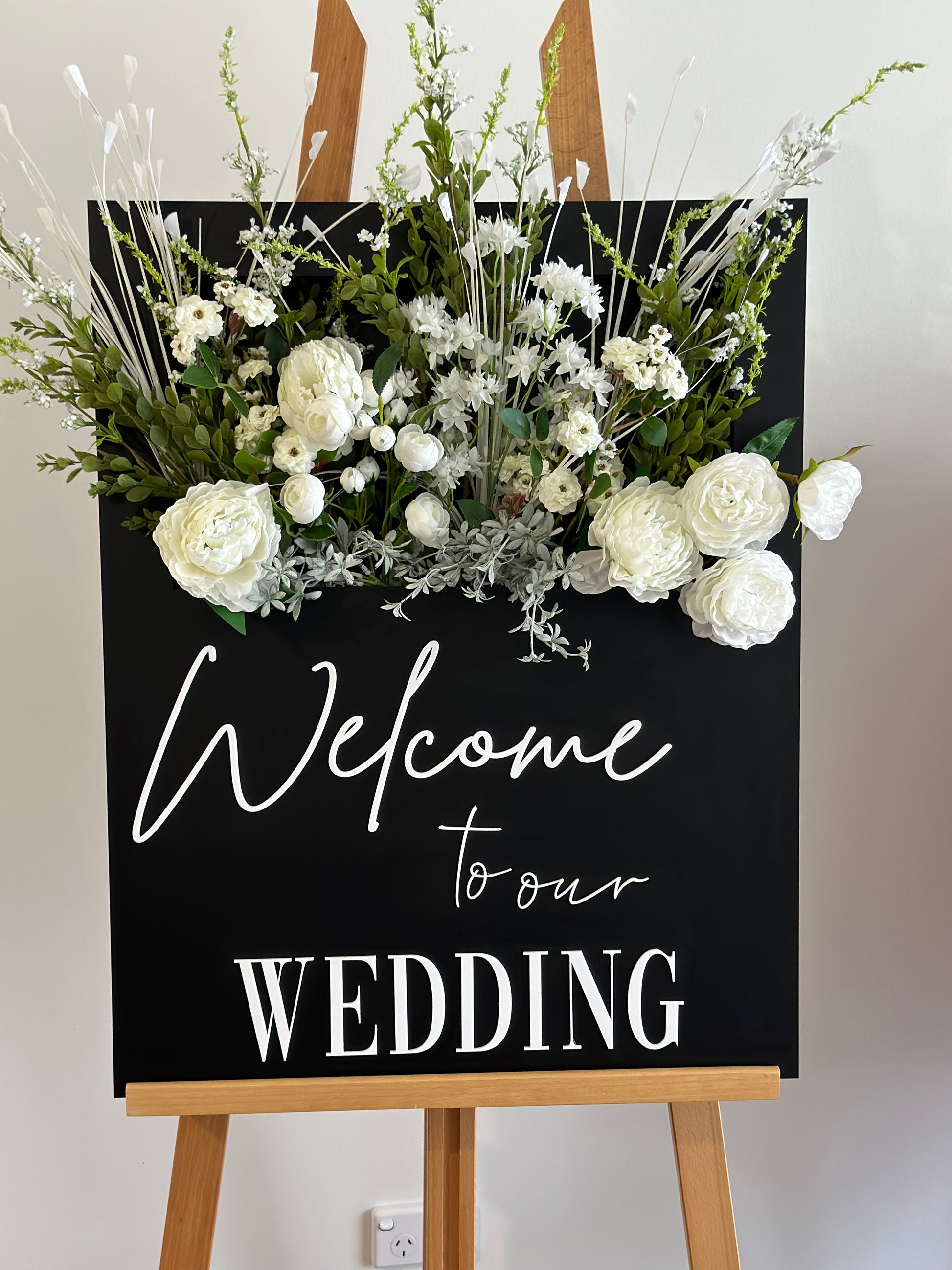 Wedding Signage With Flowers