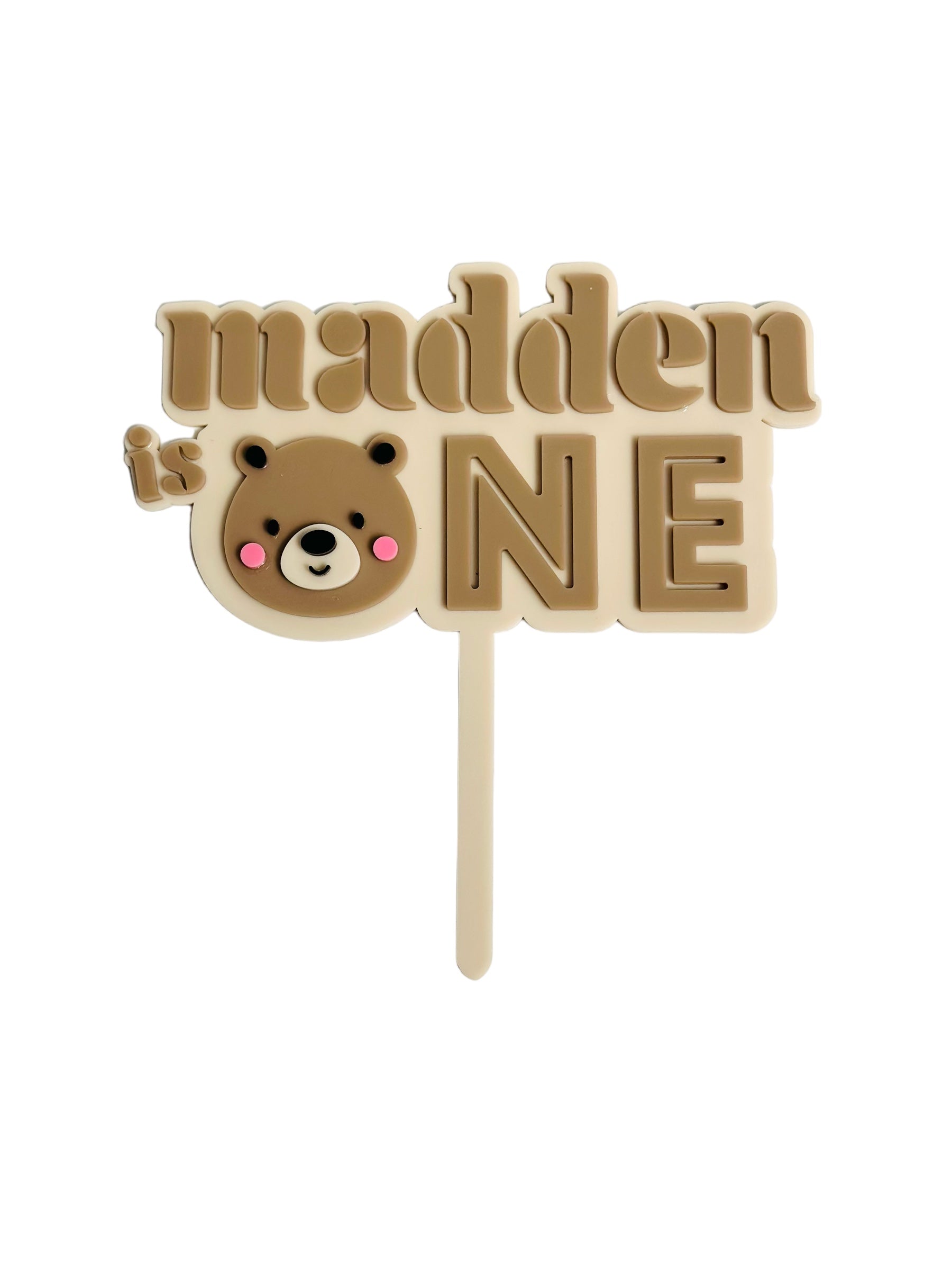 Children's Birthday Personalised Teddy Bear Cake Topper