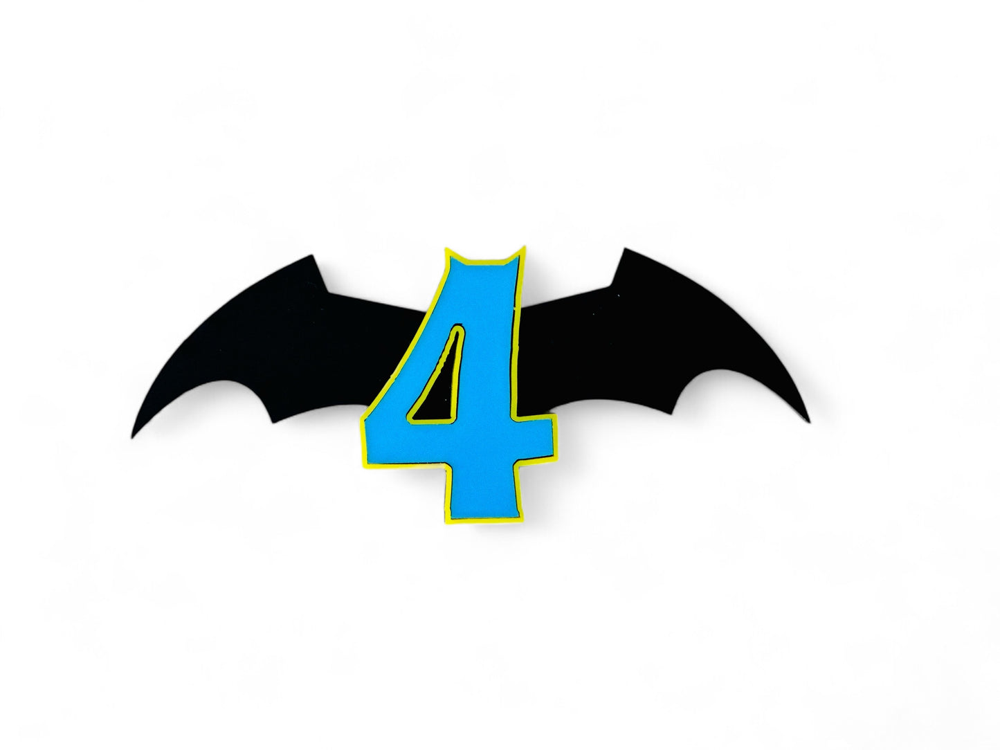 Bat Man Super Hero Number Cake Topper