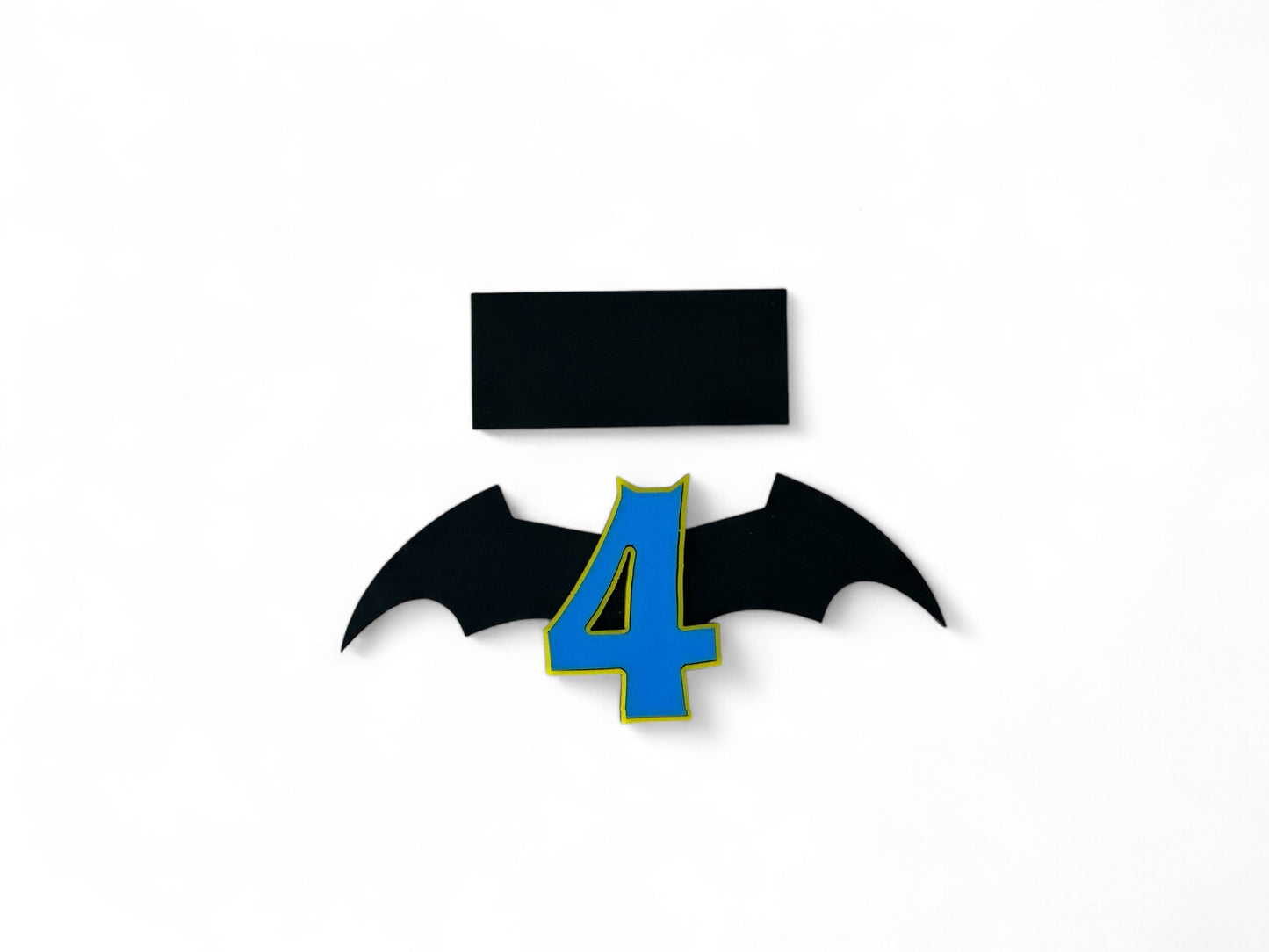 Bat Man Super Hero Number Cake Topper