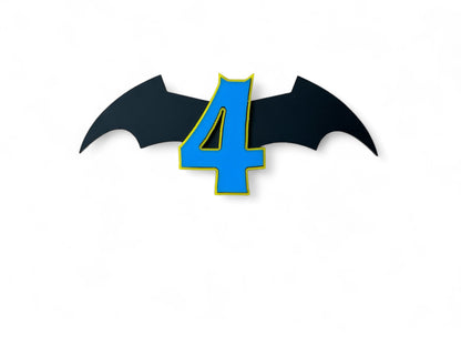 Bat Man Super Hero Number Cake Topper