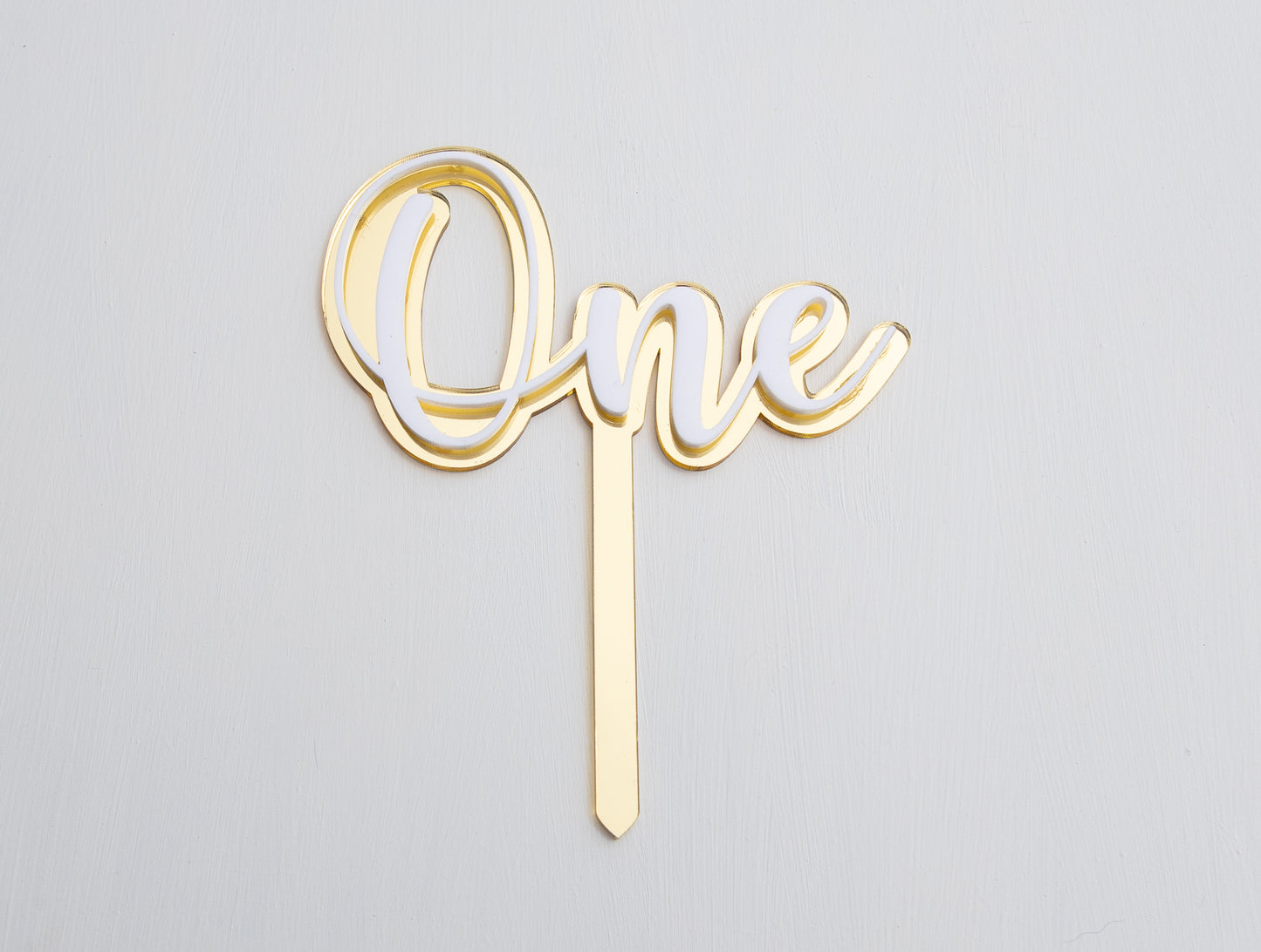 Number Cake Topper Acrylic Bold Style