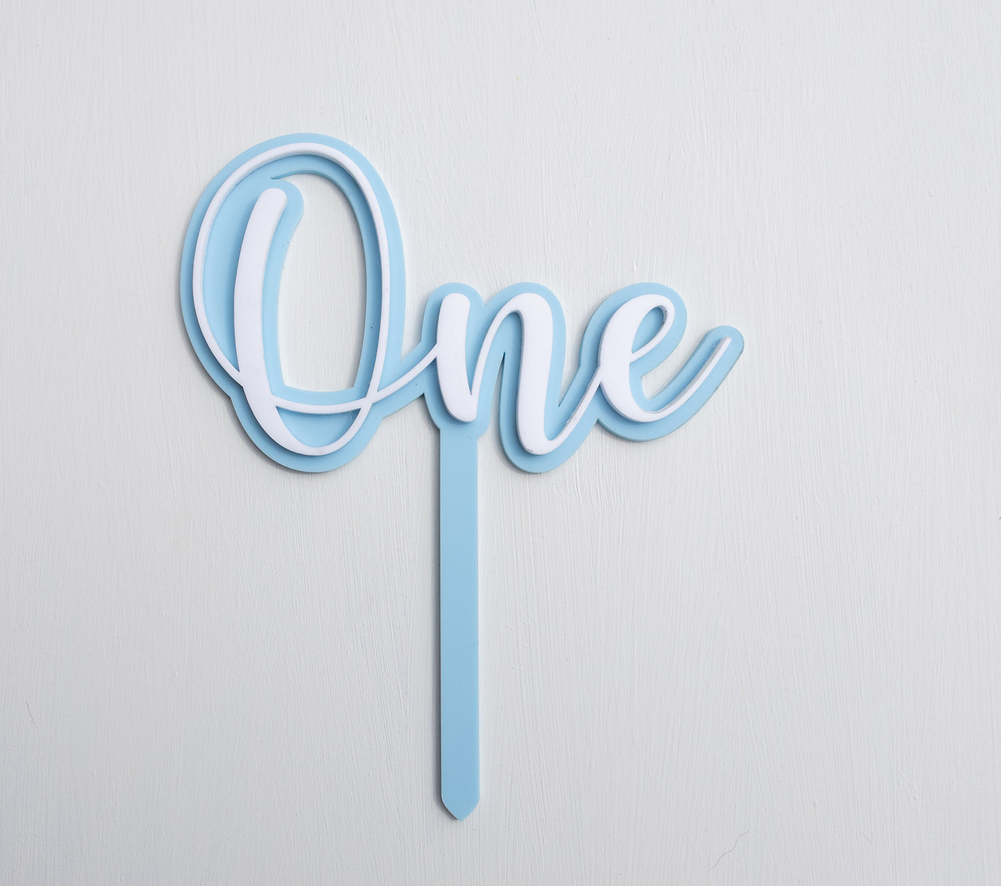 Number Cake Topper Acrylic Bold Style