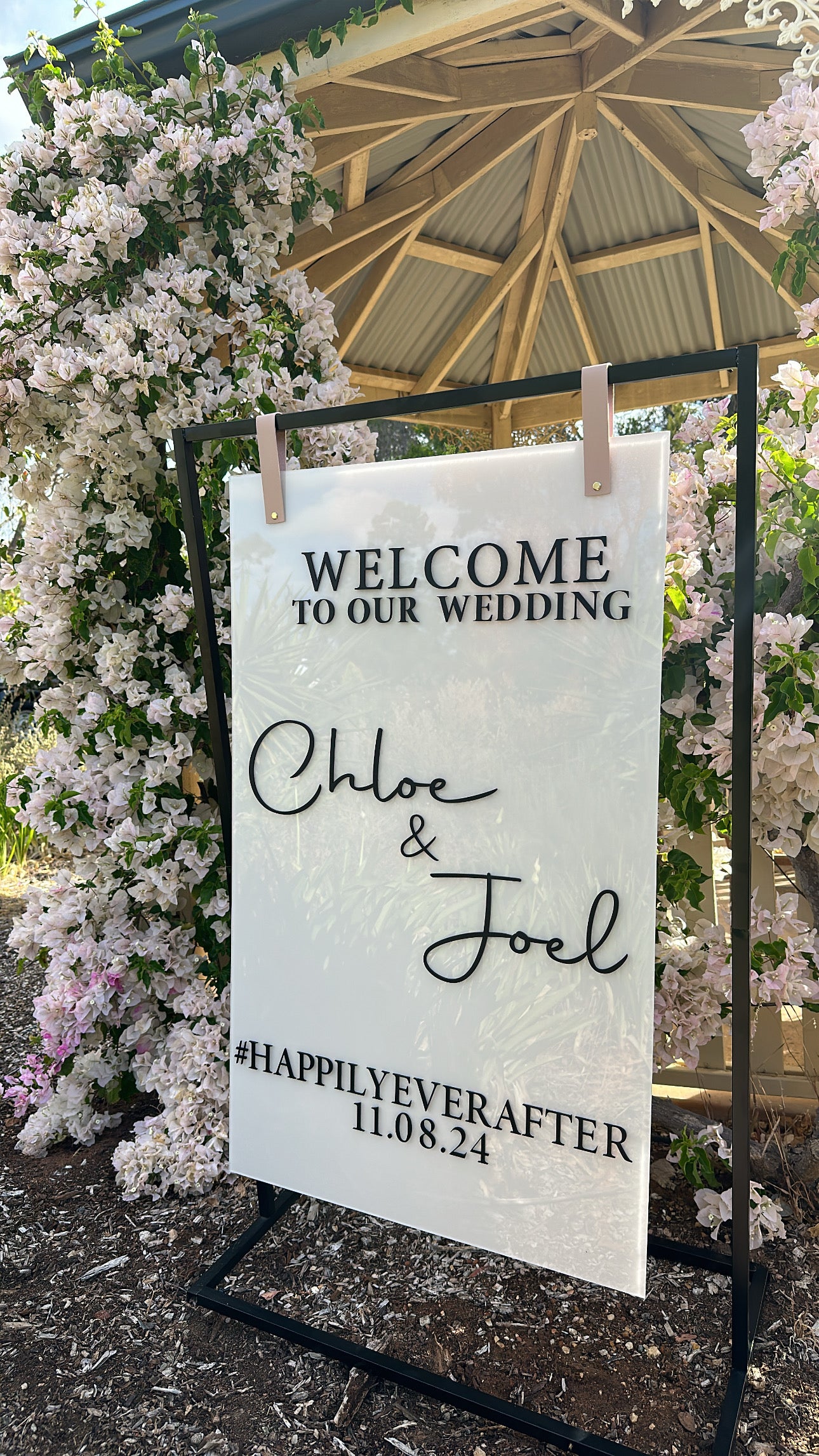 Elegant Modern Rectangle Wedding Signage